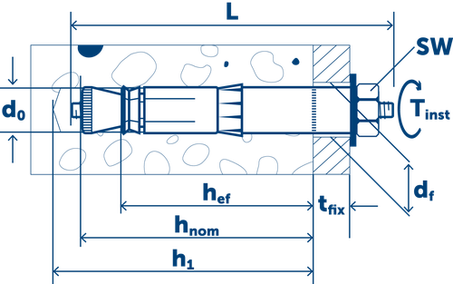 Sormat Анкер LIEBIG SUPERPLUS BLS самоподрезающий A4 M12-20/80/15