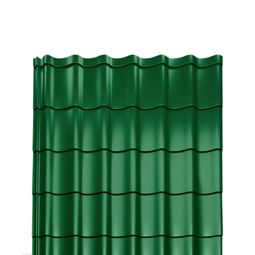 Металлочерепица Монтеррей полиэстер 0,4 RAL-6002 лиственно-зеленый