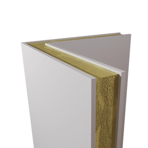 Сэндвич-панель угловая МВУ 80 мм Г-образная профиль №2 острый