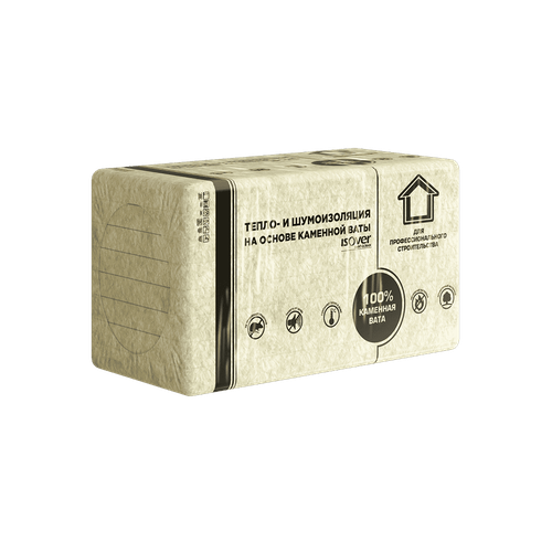 Базальтовый утеплитель Изовер Фасад Мастер 1000х600х50мм; 6шт; 3,6м2, 0,18м3; 110 кг/м3