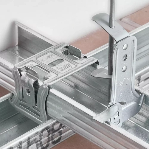 Соединитель профилей двухуровневый с зажимами Кнауф 60х27мм. 0,9 мм.