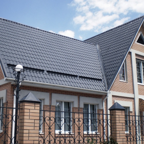 Металлочерепица Grand Line Classic 0,5 Satin RAL 7024 мокрый асфальт