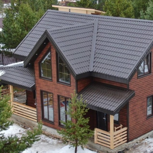 Профиль волновой Grand Line Classic 0,45 Drap RR 32 темно-коричневый