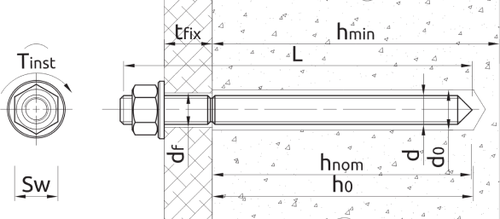 Смола эпоксидная 600 мл Химический анкер (картридж)