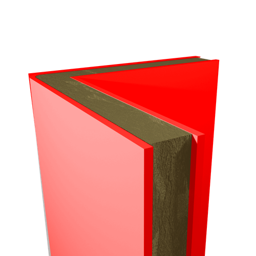 Сэндвич-панель угловая МВУ 60 мм Г-образная профиль №1 скругленный