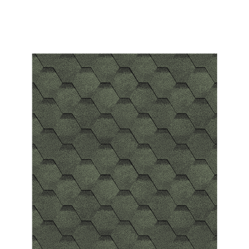 Гибкая черепица Шинглас Финская Соната Зеленая Shinglas 3м2