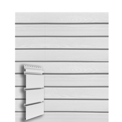 Сайдинг Архитектурный планкен Grand Line Standart белый (3,0м)