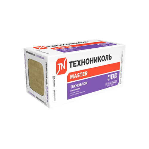 Базальтовый Утеплитель ТЕХНОНИКОЛЬ Техноблок Стандарт 1200х600х100 мм, 4 шт