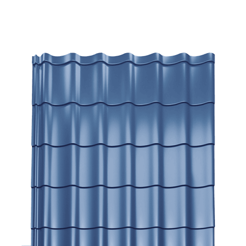 Металлочерепица Монтеррей полиэстер 0,4 RAL-5024 пастельно-синий