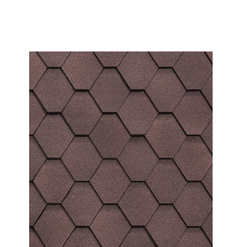 Гибкая черепица Шинглас КЛАССИК Кадриль Гранат Shinglas 3м2