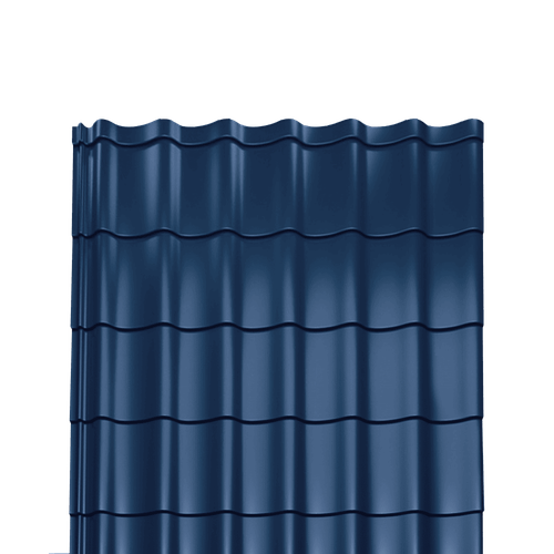 Металлочерепица Монтеррей полиэстер 0,5 RAL-5002 ультрамариново-синий