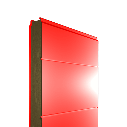 Сэндвич-панель стеновая МВУ 50 мм профиль V-образный среднелинованый