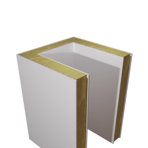 Сэндвич-панель угловая МВУ 170 мм  П-образная профиль Г-образный №2 острый