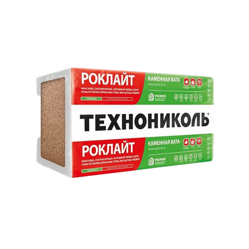 Базальтовый утеплитель Технониколь РОКЛАЙТ 1200х600х100мм (6шт; 4,32м2; 0,432м3)