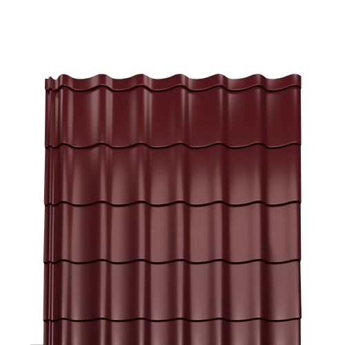 Металлочерепица Монтеррей полиэстер 0,4 RAL-3005 красное вино