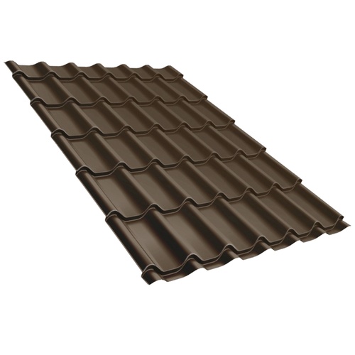 Профиль волновой Grand Line Classic 0,45 Drap RR 32 темно-коричневый