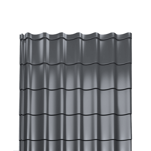 Металлочерепица Монтеррей полиэстер 0,5 RAL-7005 мышино-серый