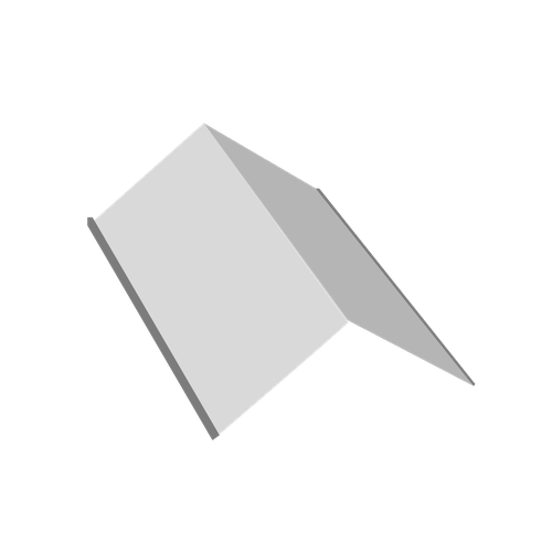 Конек плоский 190х190 мм 2м цвета RAL