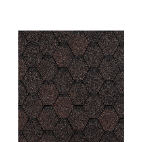 Гибкая черепица Docke EURASIA ШЕСТИГРАННИК Коричневый
