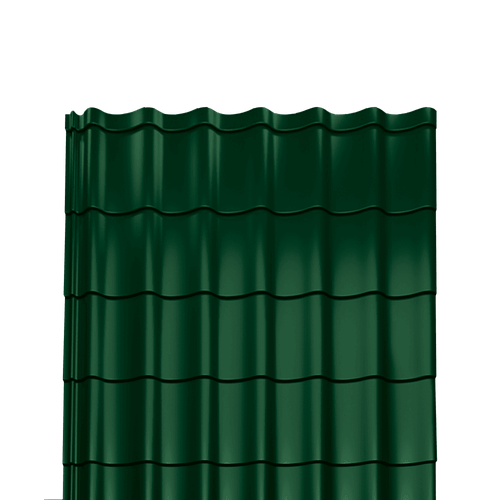 Металлочерепица Монтеррей полиэстер 0,4 RAL-6005 зеленый мох