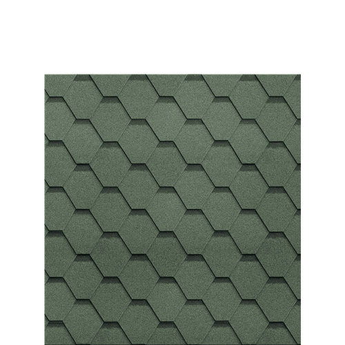 Гибкая черепица Шинглас КЛАССИК Кадриль Нефрит Shinglas 3м2