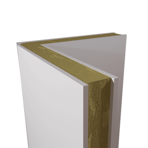 Сэндвич-панель угловая МВУ 100 мм Г-образная профиль №1 скругленный