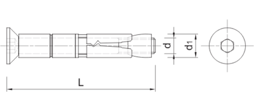 Анкер болт SafetyPlus с потайной головкой Rawlplug