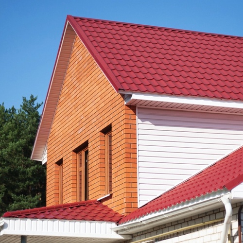 Металлочерепица Grand Line Classic 0,5 Satin RAL 3005 красное вино