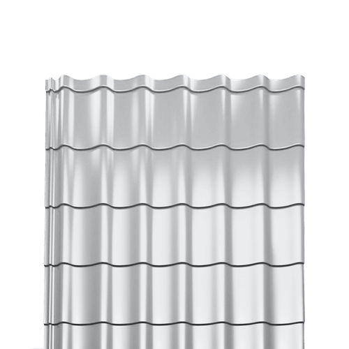 Металлочерепица Монтеррей полиэстер 0,4 RAL-9003 сигнальный белый