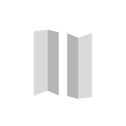 Планка УГЛА ВНУТРЕННЕГО 100х100х2000мм (белая)