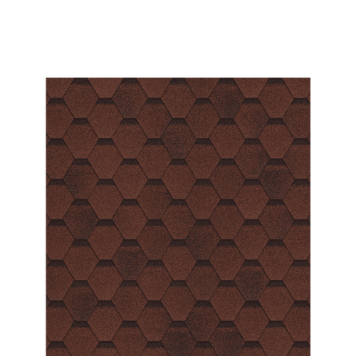 Гибкая черепица Шинглас Финская Соната Красная Shinglas 3м2