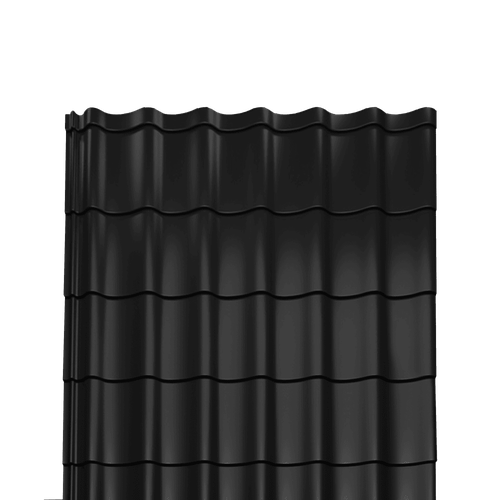 Металлочерепица Монтеррей полиэстер 0,4 RAL-9005 черный