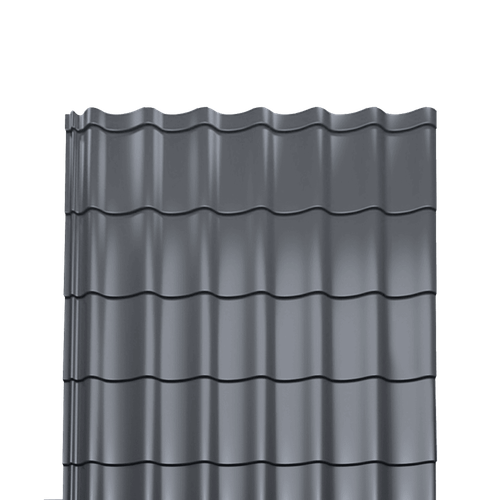 Металлочерепица Монтеррей полиэстер 0,5 RAL-7004 сигнальный серый