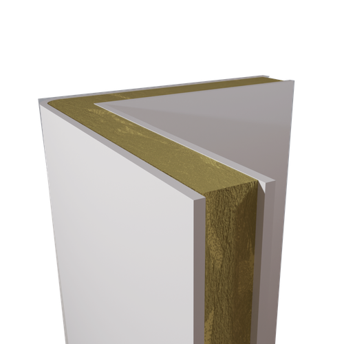 Сэндвич-панель угловая МВУ 50 мм Г-образная профиль №1 скругленный