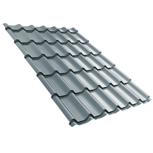 Металлочерепица Grand Line Classic 0,5 Satin RAL 7016 антрацитово-серый