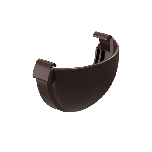 Docke LUX Заглушка желоба 140мм (Шоколад) для водостока пластик